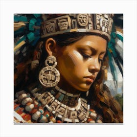 Aztec Woman 1 Canvas Print