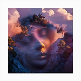 Face In The Cloud Canvas Print