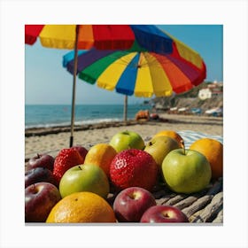 Fruit On The Beach 1 Canvas Print