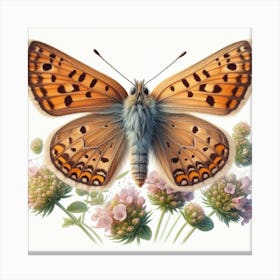 Butterfly of Thymelicus sylvestris 6 Canvas Print