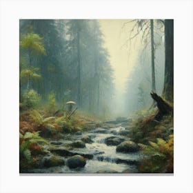 Misty Creek by dee Canvas Print