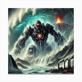 Tidal Juggernaut Tsunami Burst Canvas Print