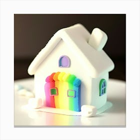 Rainbow House Canvas Print