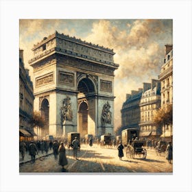 Arc De Triomphe Paris Art Print Canvas Print