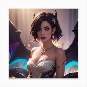 Demon Girl From League Of Legends Canvas Print