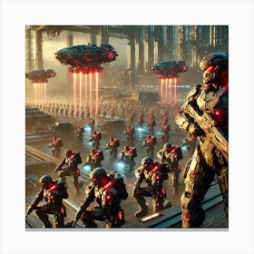 Ignis Luporum Soldiers Canvas Print