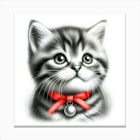 Feline Cat Creative Artwork Illustration 69 Canvas Print