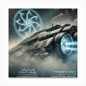 A High Tech Sci Fi Scene Showing The Nautilus Stea 1 Canvas Print