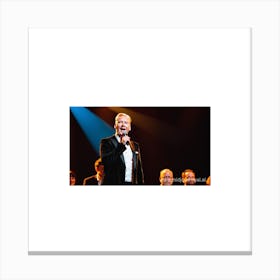 Middle-Man Singing AI generated Canvas Print