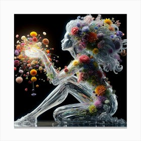 Flower Woman Canvas Print