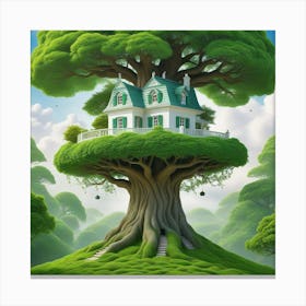 House On A Tree Canvas Print