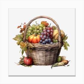 Basket Of Fruit 1 Canvas Print