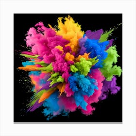 Colorful Powder Explosion 2 Canvas Print