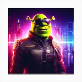 Space Voyage Commander Shrek Canvas Print