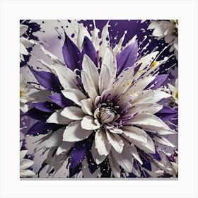 Purple And White Flowers Canvas Print