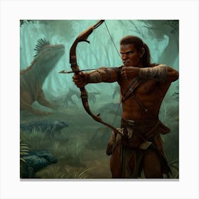 Archer In The Jungle Canvas Print