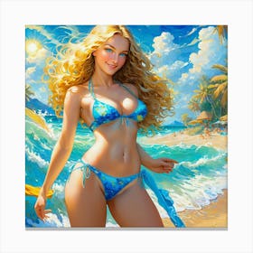 Beach Girl Canvas Print