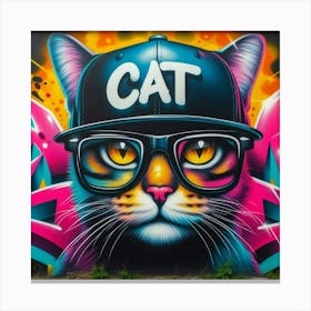 Cat Graffiti 1 Canvas Print