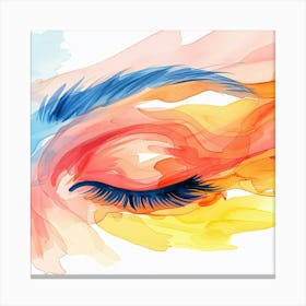 Watercolor Of A Woman'S Eye Canvas Print