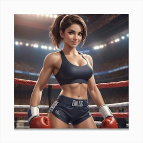 Boxing Girl 6 Canvas Print