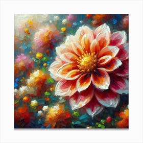 Dahlia Flower Canvas Print