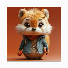 Rizwanakhan 3d Cute Animal Cartoon Character Solid Background D7eb73ad Fef6 492f B679 B0c6b56e8370 1 Canvas Print