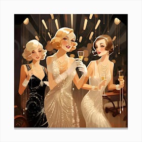 Gatsby Party Roaring Twenties 3 Canvas Print