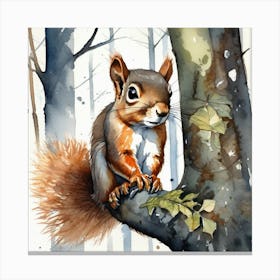 Squirrel In The Woods 61 Canvas Print