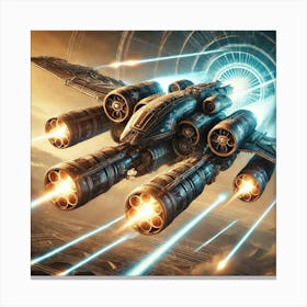 Iron Talon Assault Fighter Energy Cannons Iron Commonwealth Canvas Print