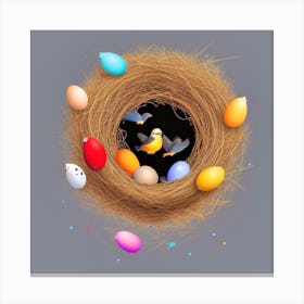 Easter Bird Nest 1 Canvas Print