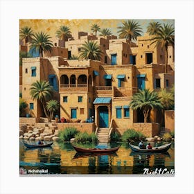 Egyptian Village Canvas Print