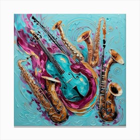 Saxophones Canvas Print