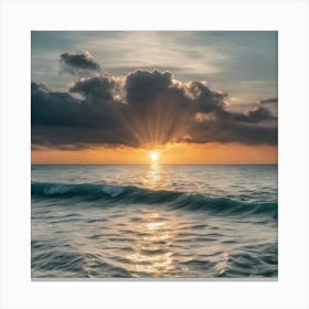 Sunrise Over The Ocean Canvas Print