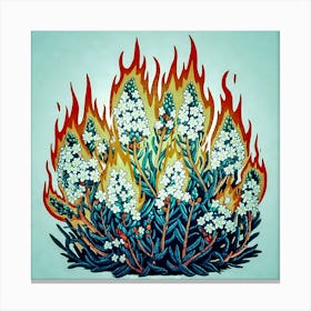 Fire And Flowers Canvas Print