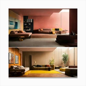 Modern Living Room 152 Canvas Print