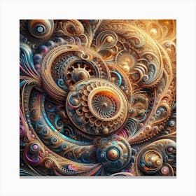 Surreal abstract shapes and pattern Canvas Print