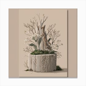 Plant In A Pot 4 Canvas Print