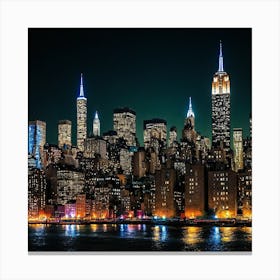 New York City At Night 2 Canvas Print