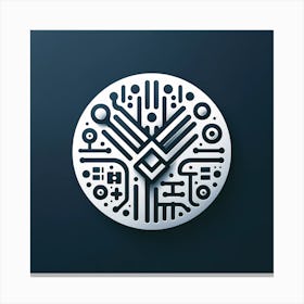 Circuit Board Icon Vector Illustration Canvas Print