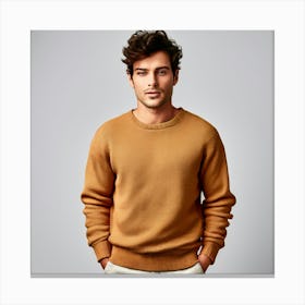 Mock Up Jumper Blank Plain Sweater Pullover Knit Cotton Wool Fleece Soft Comfy Cozy M (5) Canvas Print