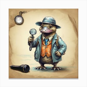 Detective Duck 11 Canvas Print