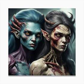 Two Demons Canvas Print