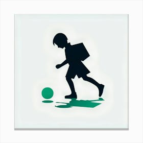 Silhouette Of A Child Canvas Print