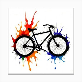 Bicycle Splatters Canvas Print