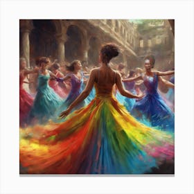 Colorful Dancers Canvas Print