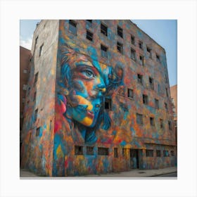 Building Graffiti Canvas Print