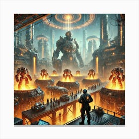 A Sci Fi Themed Depiction Of The Iron Ember Guild, Canvas Print