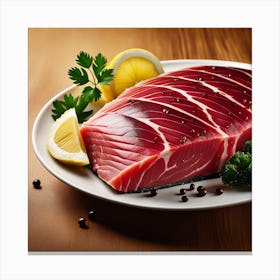 Tuna On A Plate Canvas Print