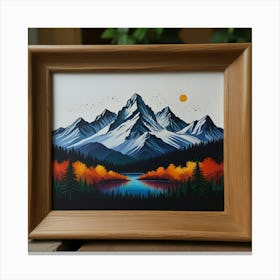 Mountain Landscape Painting Canvas Print