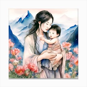 Mother And Child Canvas Print